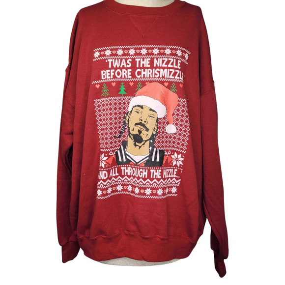 Snoop Dogg Twas The Nizzle Before Chrismizzle Sweatshirt Size 2XL - Picture 1 of 6